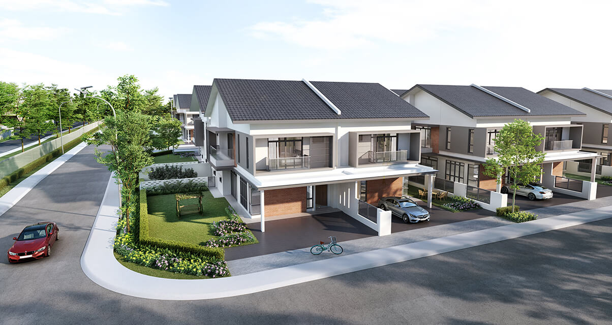 Aspira Gardens Homes Side Aerial View