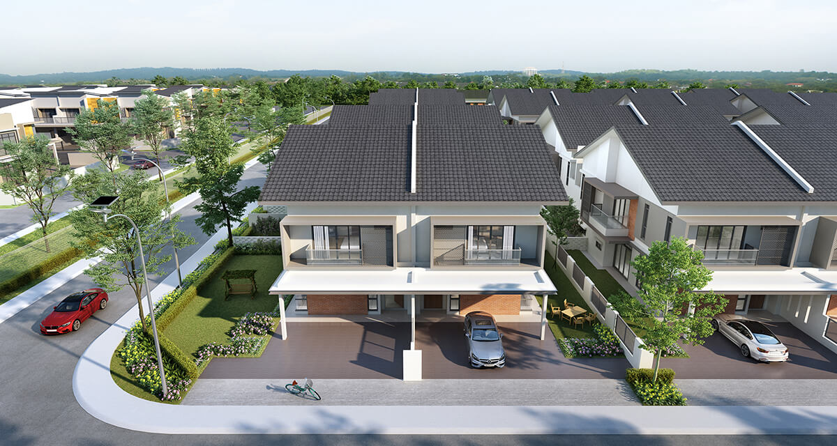 Aspira Gardens Homes Top Aerial View