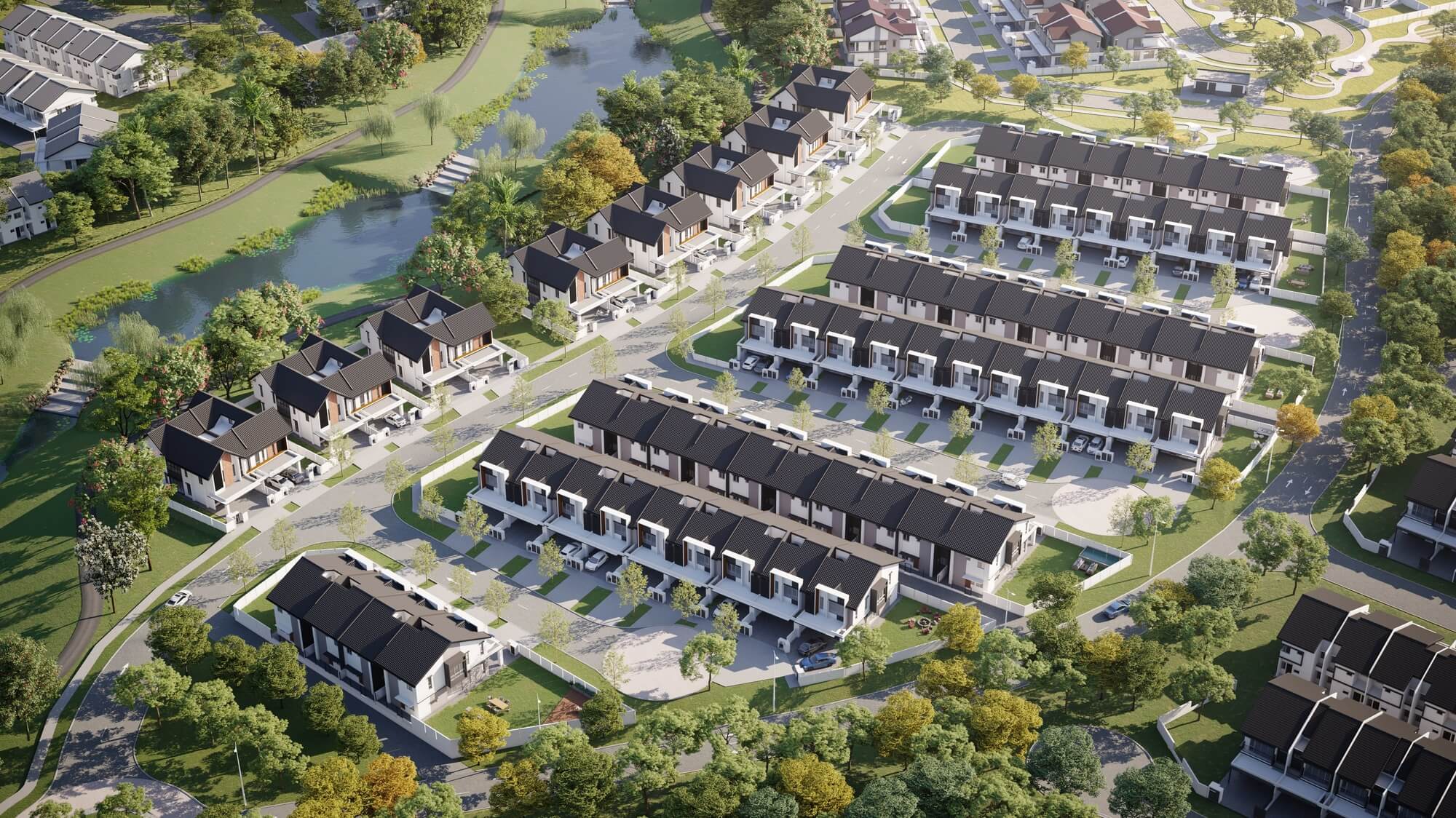 UEM Sunrise Verna Lake Villas Aerial View